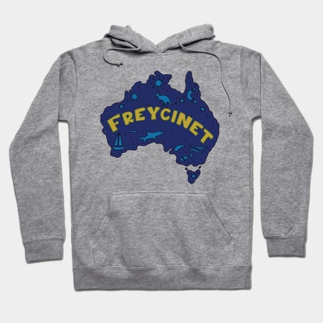 AUSTRALIA MAP AUSSIE FREYCINET Hoodie by elsa-HD